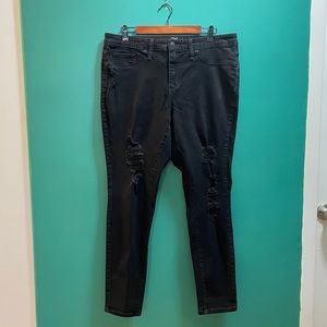 Jeggings distressed high rise skinny jeans